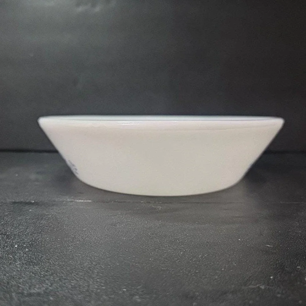 Glasbake Blue Cornflower Divided Casserole Dish, Vintage Milk Glass Bakeware‎